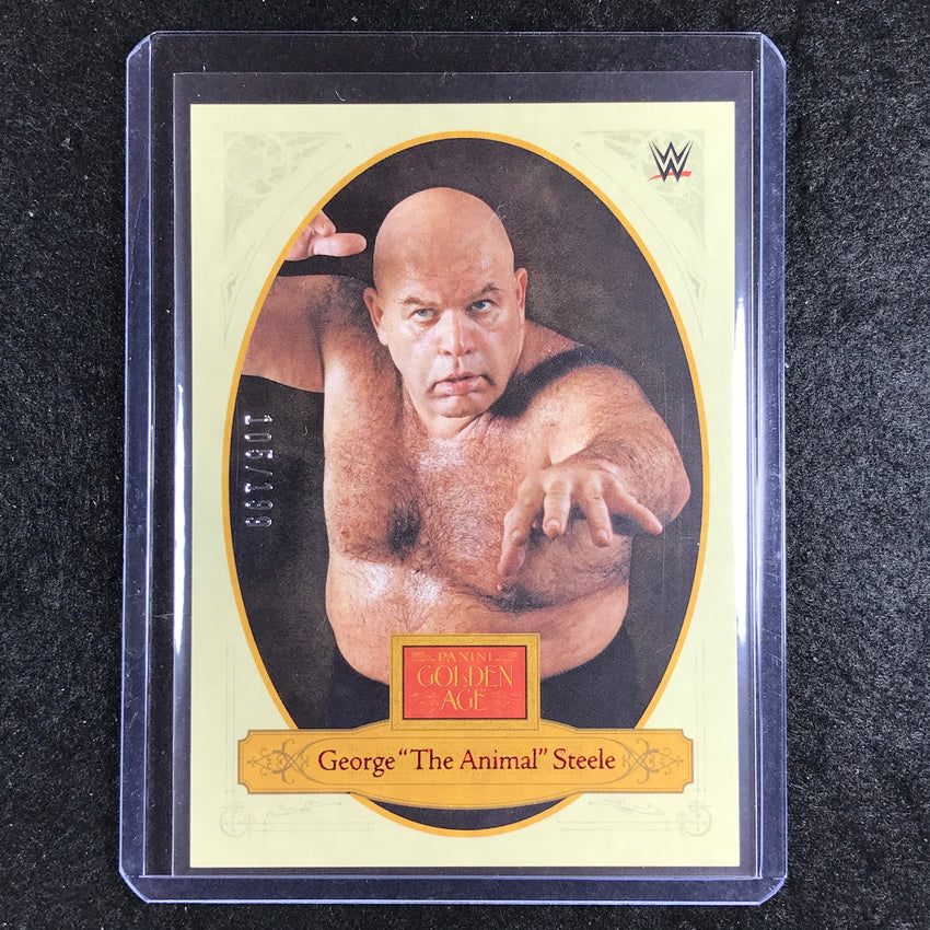 2023 Chronicles WWE GEORGE THE ANIMAL STEELE Golden Age Red 105/199 #182