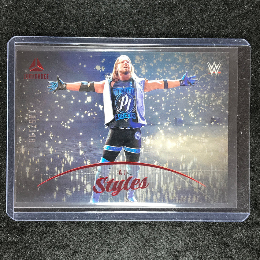 2023 Chronicles WWE AJ STYLES Luminance Red 185/199 #161
