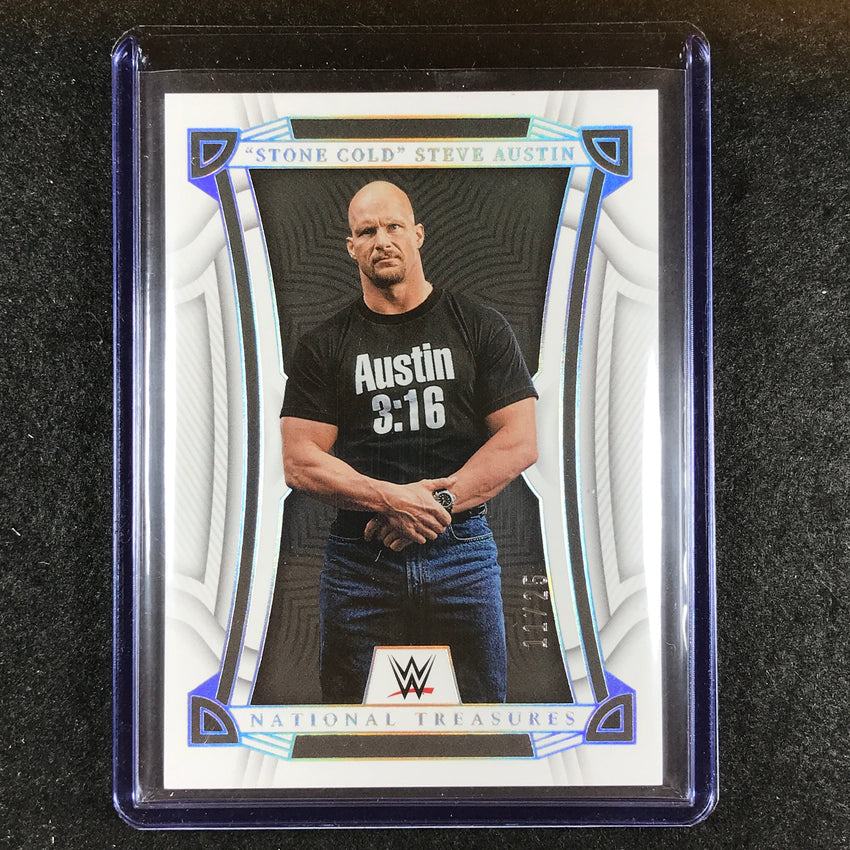 2023 Chronicles WWE STONE COLD STEVE AUSTIN National Treasures Silver 11/25