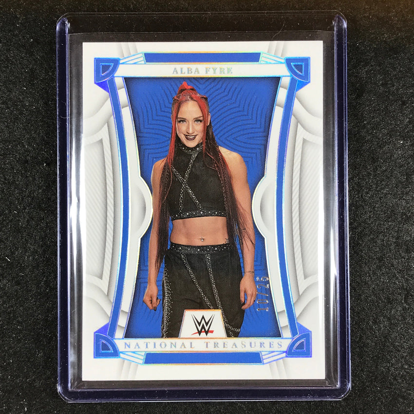 2023 Chronicles WWE ALBA FYRE National Treasures Holo Silver 10/25
