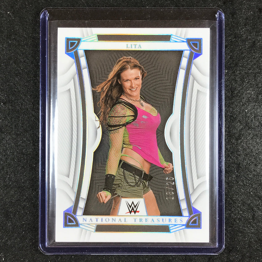 2023 Chronicles WWE LITA National Treasures Holo Silver 18/25