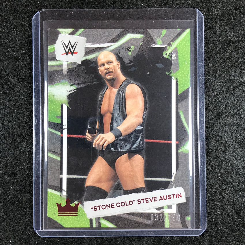2023 Chronicles WWE STONE COLD STEVE AUSTIN Ring Royalty Red 32/199