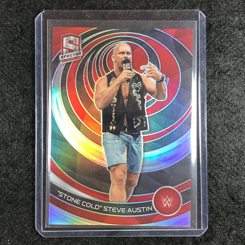 2023 Chronicles WWE STONE COLD STEVE AUSTIN Spectra Red 184/199 #388