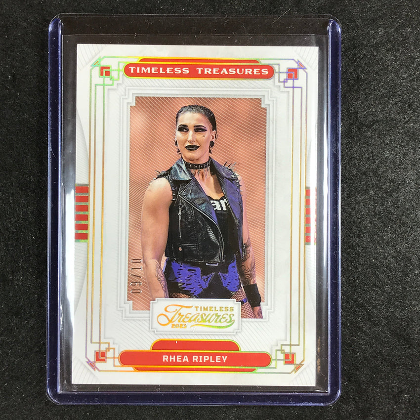 2023 Chronicles WWE RHEA RIPLEY Timeless Treasures Holo Gold 9/10