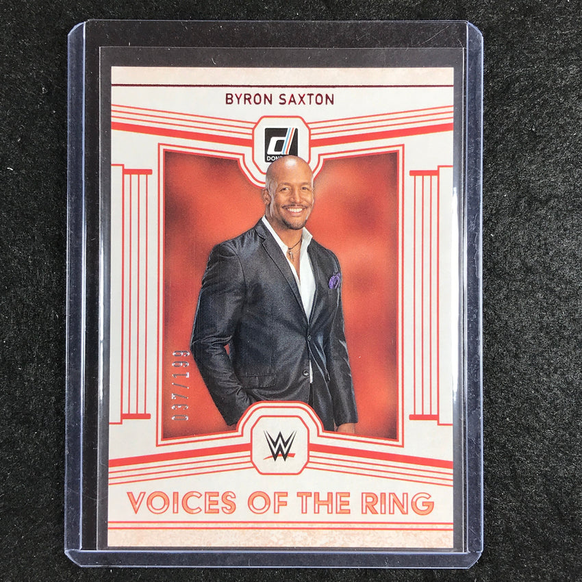 2023 Chronicles WWE BYRON SAXTON Voices of the Ring Red 37/199