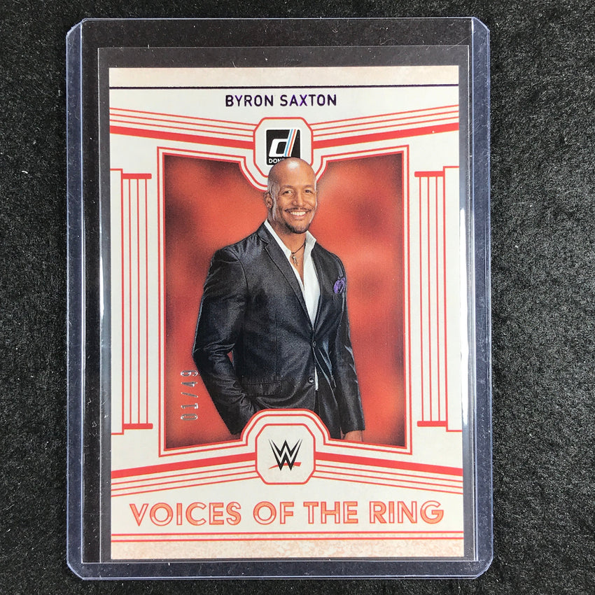 2023 Chronicles WWE BYRON SAXTON Voices of the Ring Purple 1/49