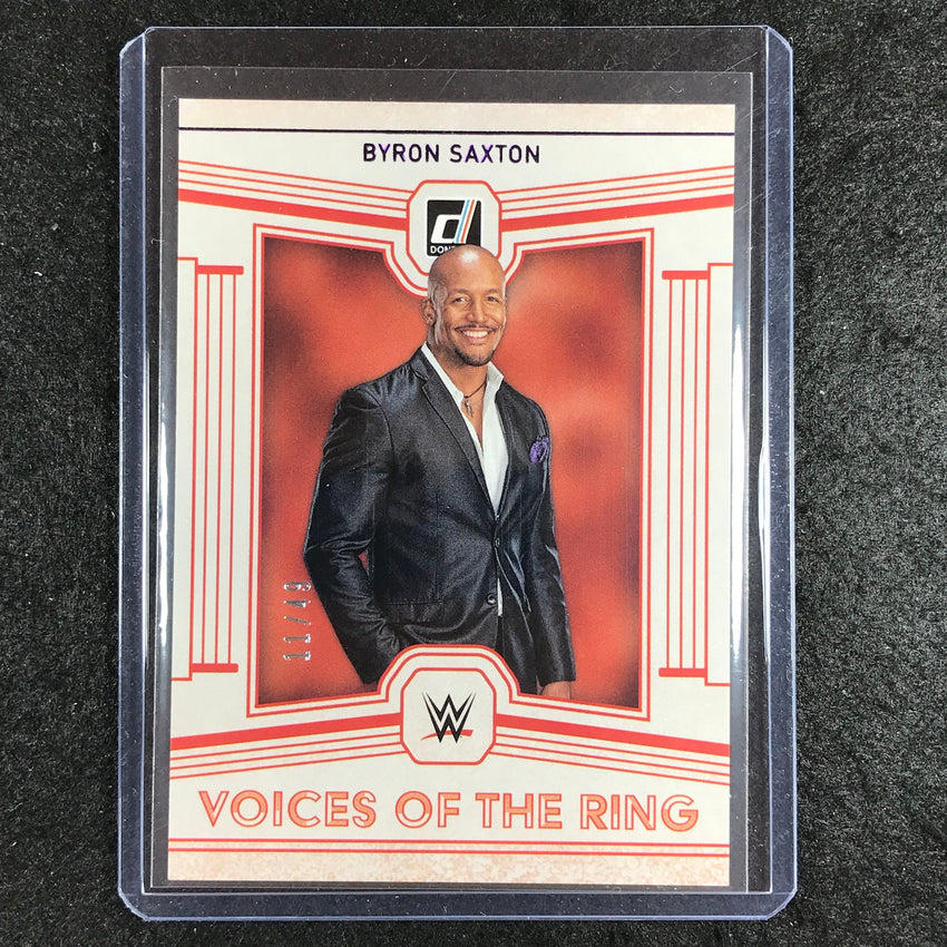 2023 Chronicles WWE BYRON SAXTON Voices of the Ring Purple 11/49