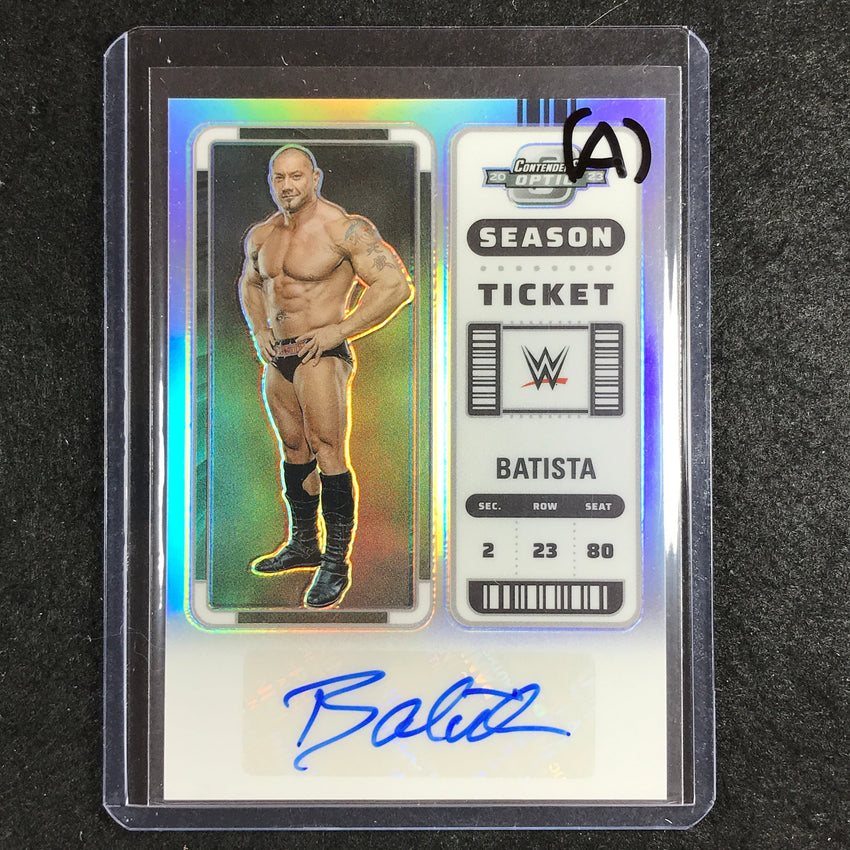 2023 Chronicles WWE BATISTA Contenders Optic Season Ticket Auto Base #BTS (A)