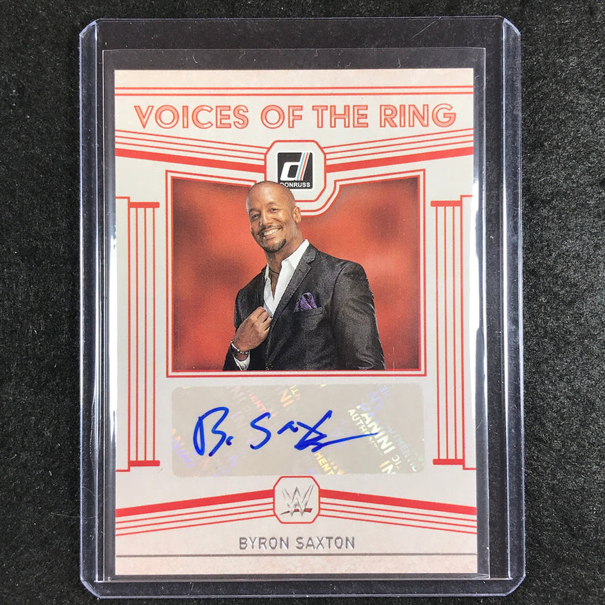 2023 Chronicles WWE BYRON SAXTON Voices of the Ring Auto Base #BSX