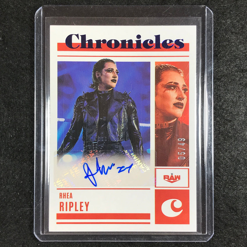 2023 Chronicles WWE RHEA RIPLEY Chronicles Auto Blue 5/49