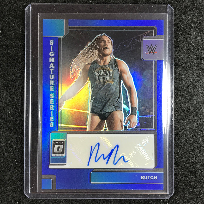 2023 Chronicles WWE BUTCH Donruss Optic Signature Series Auto Blue 15/49