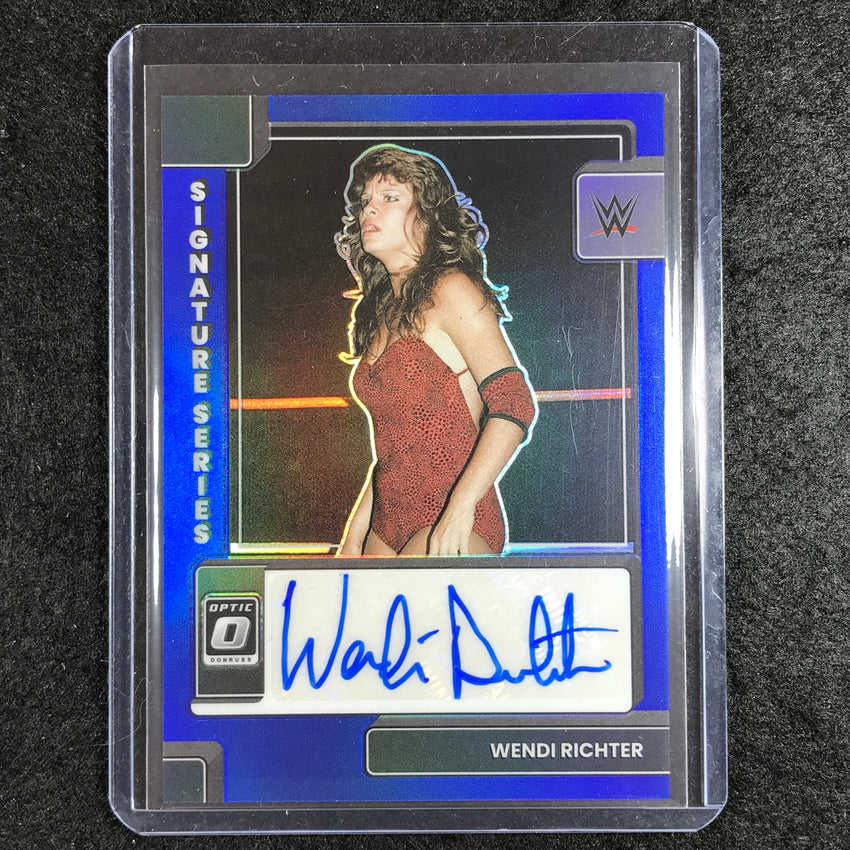 2023 Chronicles WWE WENDI RICHTER Donruss Optic Signature Series Auto Blue 47/49