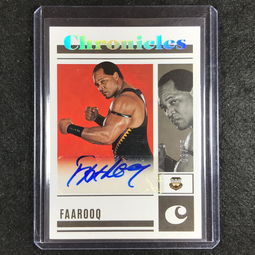 2023 Chronicles WWE FAAROOQ Chronicles Auto Holo Silver 3/25