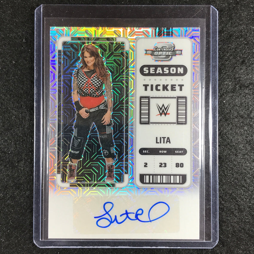 2023 Chronicles WWE LITA Contenders Optic Season Ticket Auto Mojo 11/25