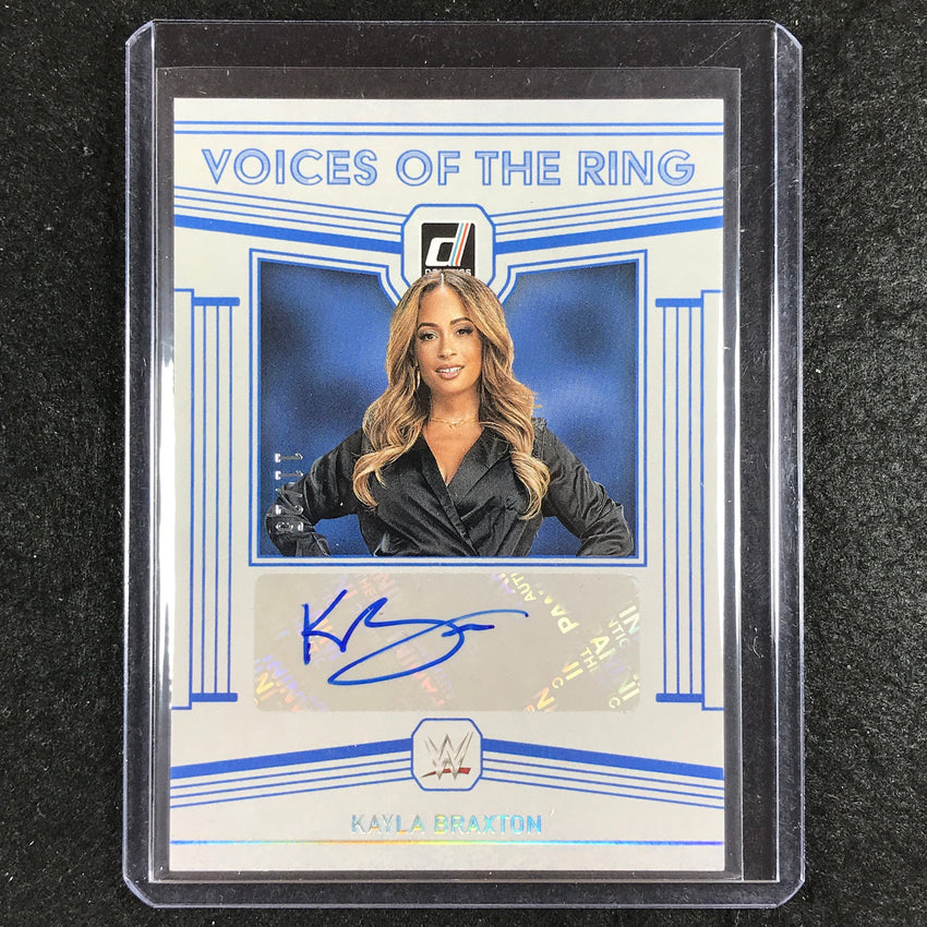 2023 Chronicles WWE KAYLA BRAXTON Voices of the Ring Auto Holo Silver 11/25