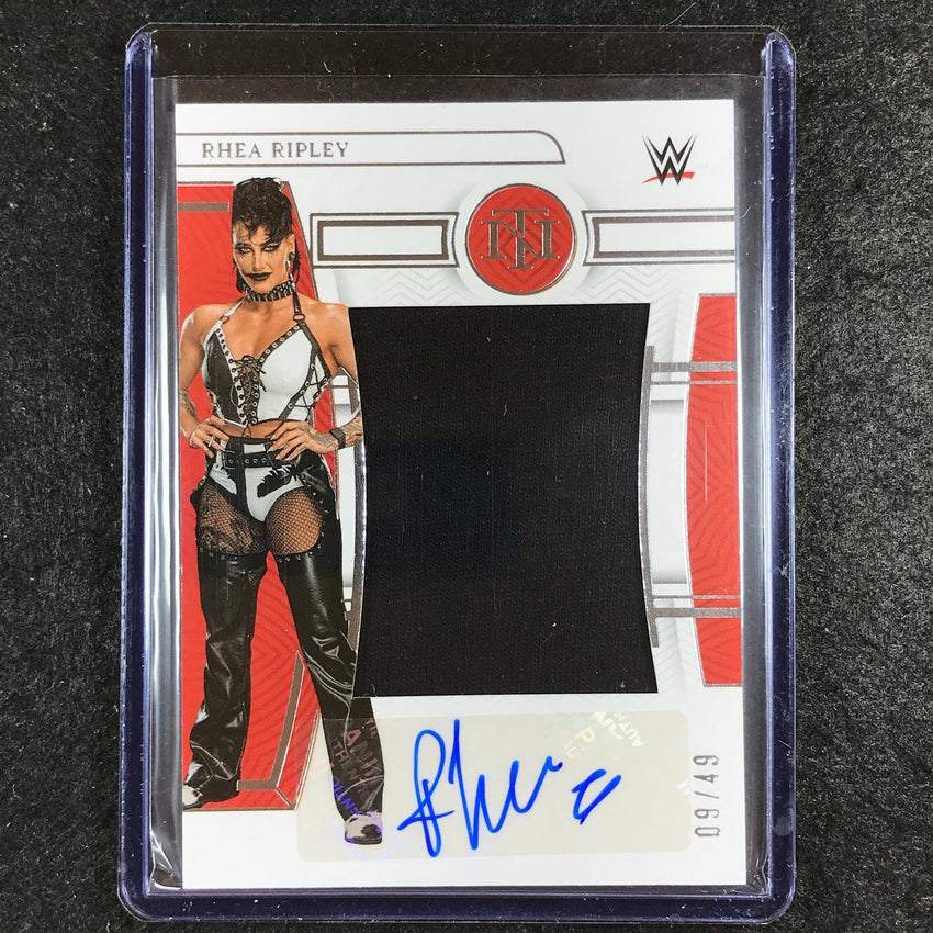 2023 Chronicles WWE RHEA RIPLEY National Treasures Relic Auto 9/49