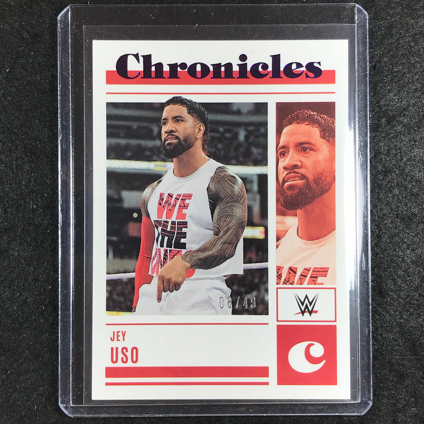 2023 Chronicles WWE JEY USO Chronicles Purple 8/49 #16