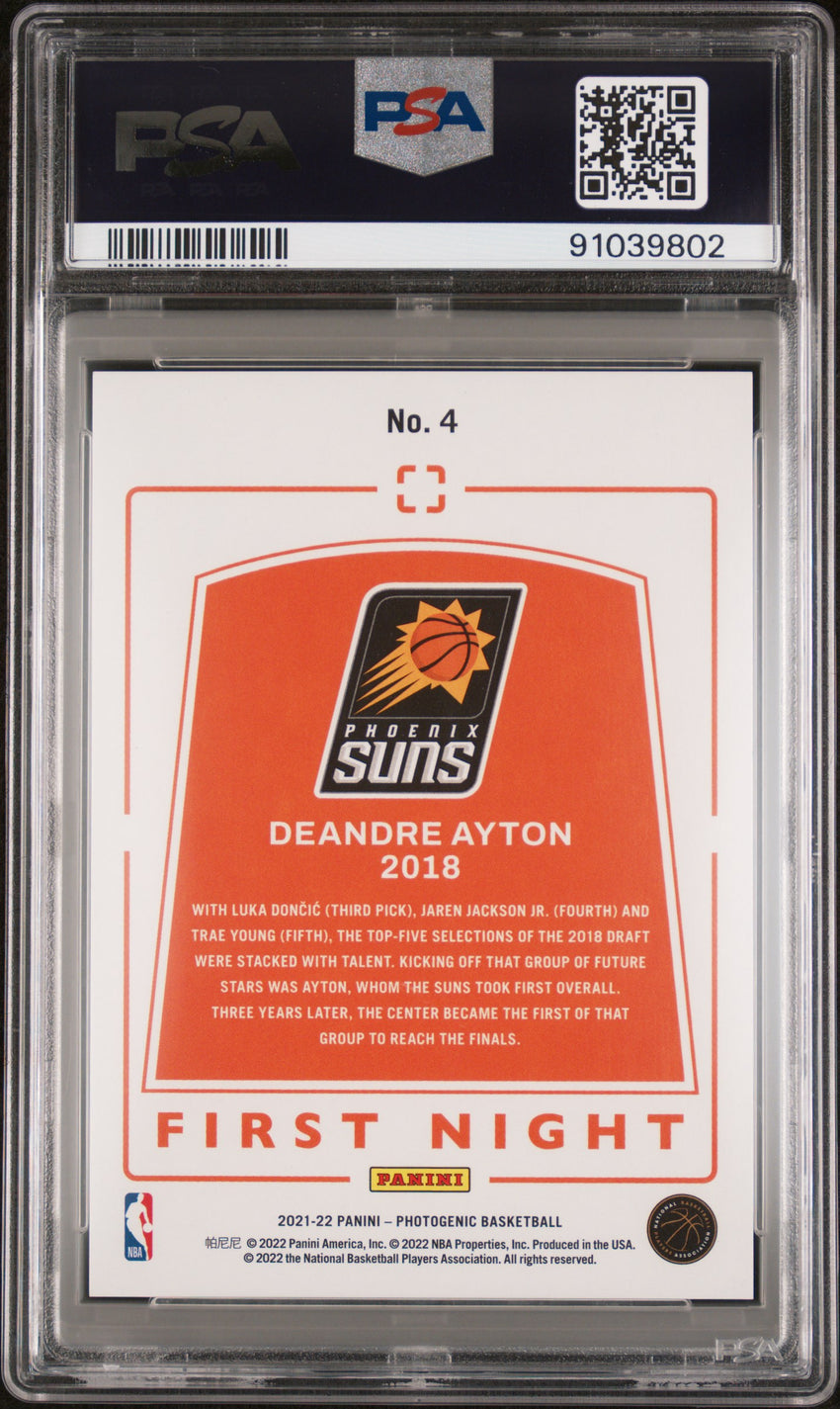 2021 Panini Photogenic First Night Deandre Ayton First Night-Gold #4 PSA 10 91039802