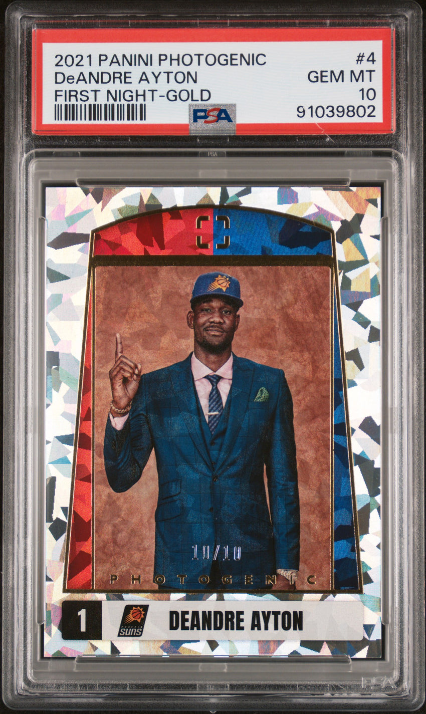 2021 Panini Photogenic First Night Deandre Ayton First Night-Gold #4 PSA 10 91039802