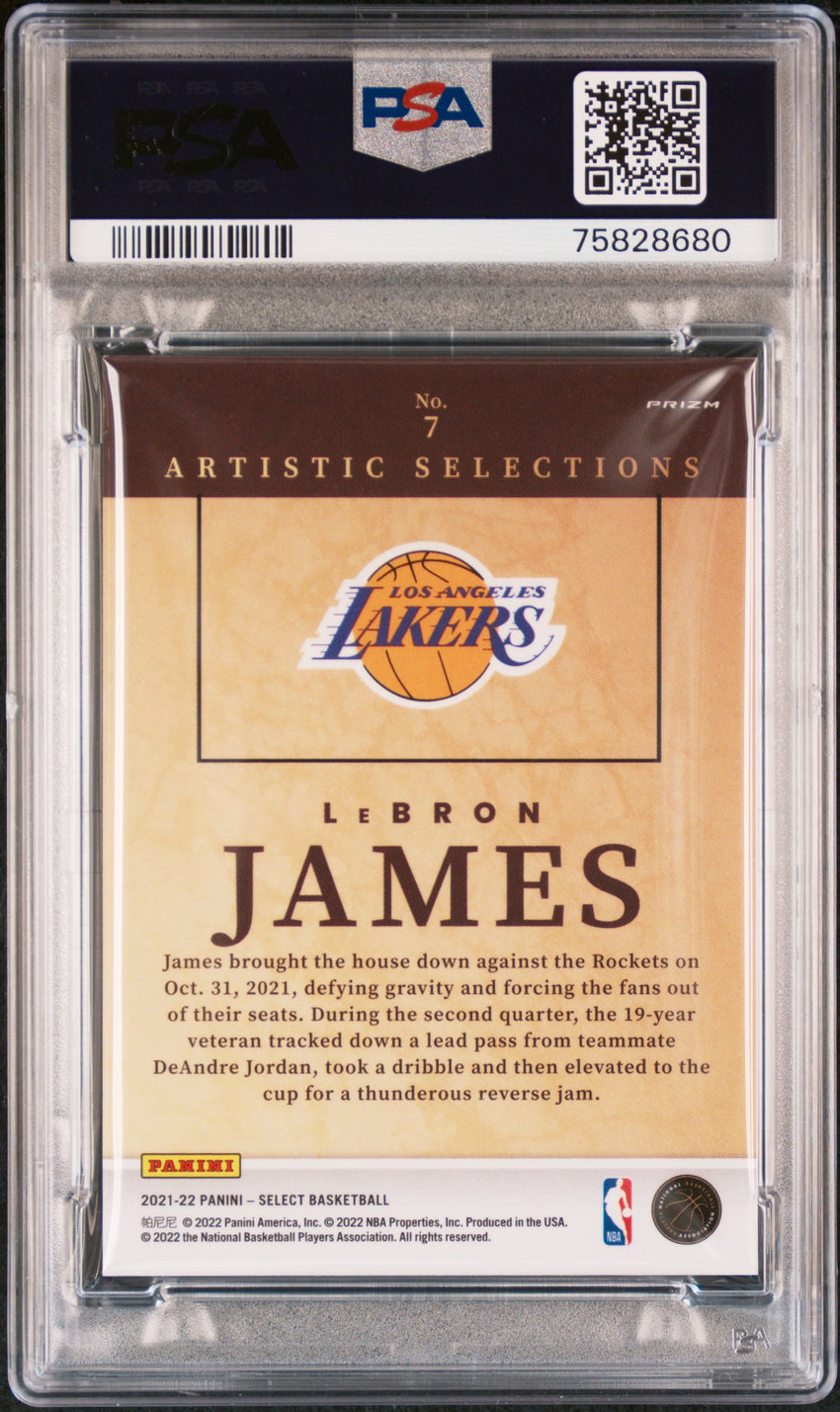 2021 Panini Select Artistic Selections Lebron James Artistic Selections #7 PSA 9 75828680