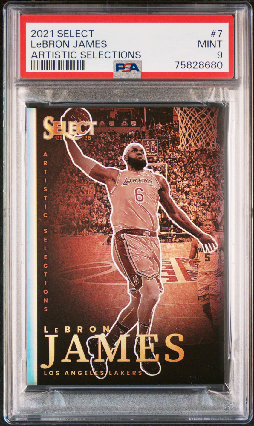 2021 Select LEBRON JAMES Artistic Selections #7 PSA 9 (680)