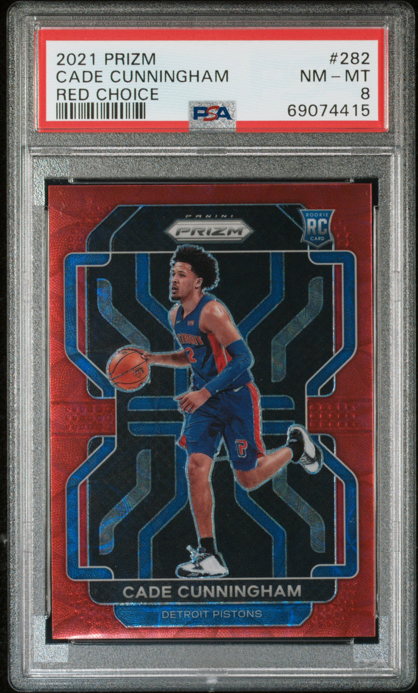 2021 Panini Prizm Cade Cunningham Red Choice #282 PSA 8 69074415