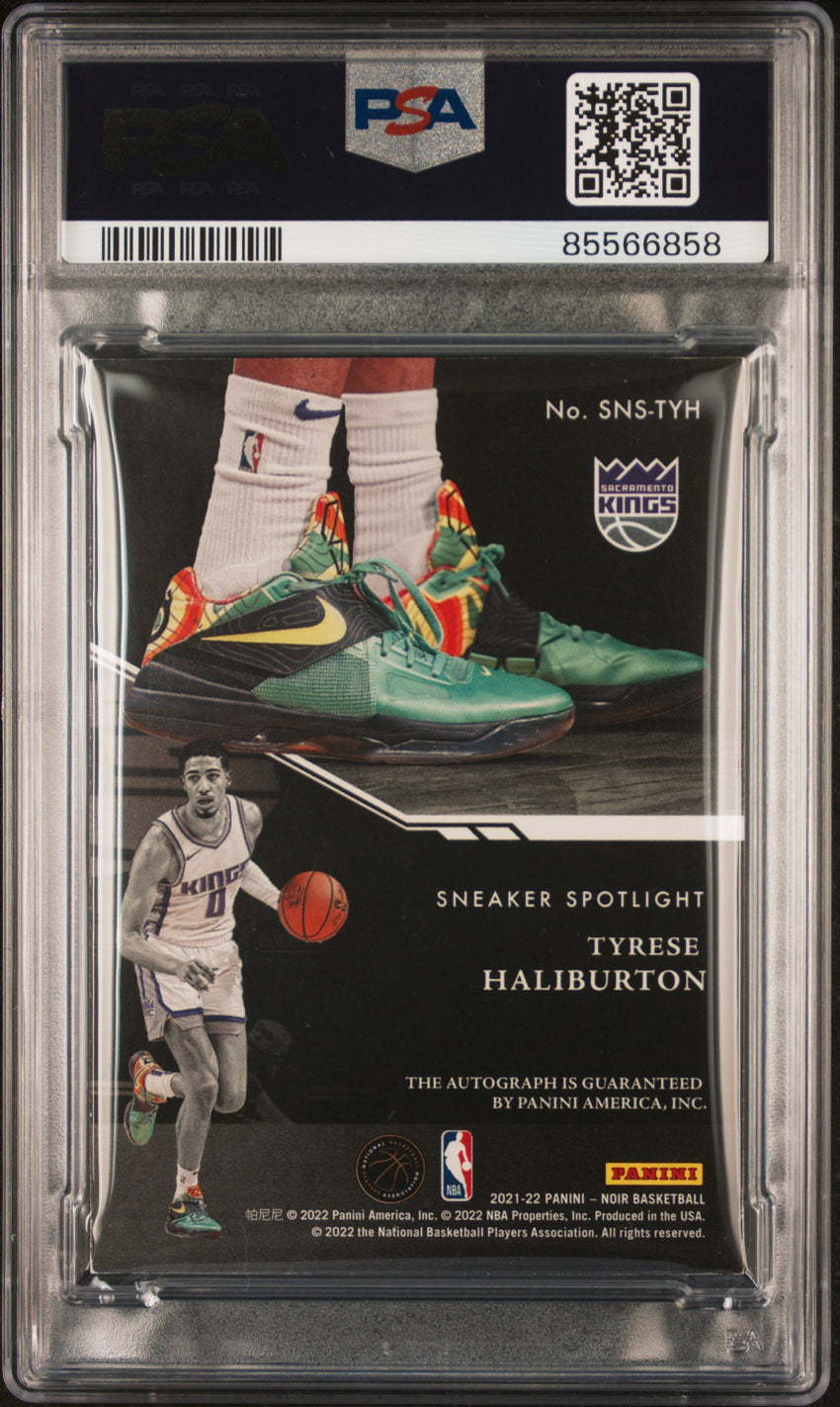 2021 Panini Noir Sneaker Spotlight Signatures Tyrese Haliburton Sneaker Spotlight Sig. AU #TYH PSA 0 85566858