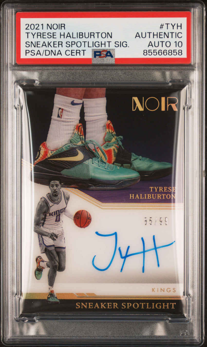 2021 Panini Noir Sneaker Spotlight Signatures Tyrese Haliburton Sneaker Spotlight Sig. AU #TYH PSA 0 85566858
