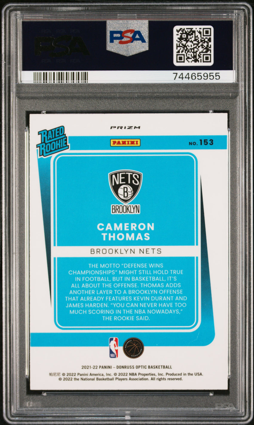 2021 Panini Donruss Optic Cameron Thomas Choice #153 PSA 10 74465955
