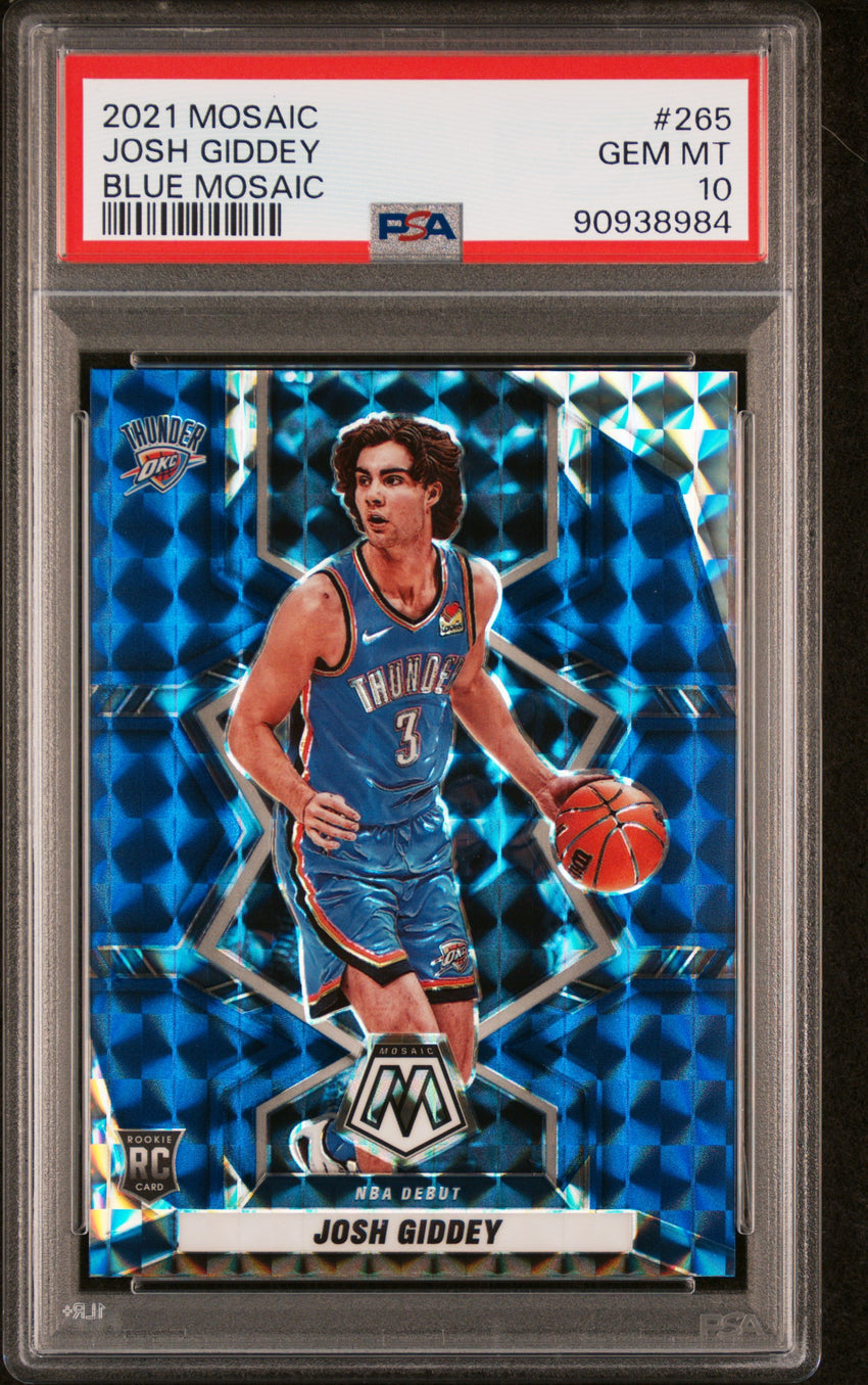 2021 Panini Mosaic Josh Giddey Blue Mosaic #265 PSA 10 90938984