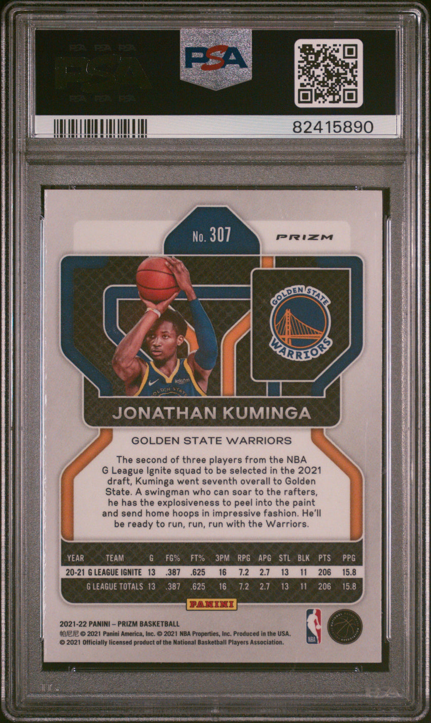 2021 Panini Prizm Jonathan Kuminga Purple Wave #307 PSA 10 82415890