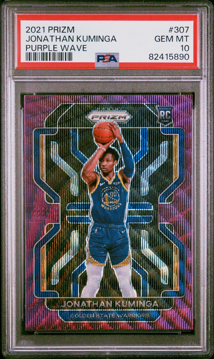 2021 Panini Prizm Jonathan Kuminga Purple Wave #307 PSA 10 82415890