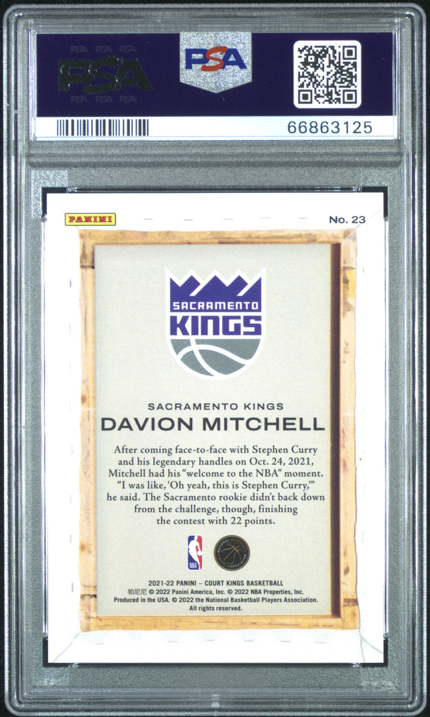 2021 Panini Court Kings Blank Slate Davion Mitchell Blank Slate #23 PSA 10 66863125