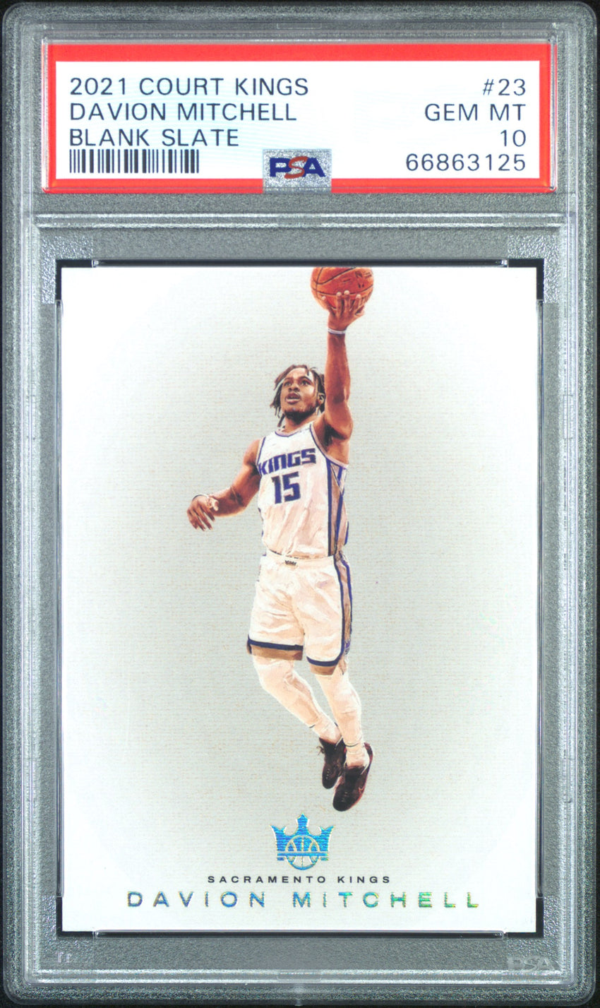 2021 Panini Court Kings Blank Slate Davion Mitchell Blank Slate #23 PSA 10 66863125