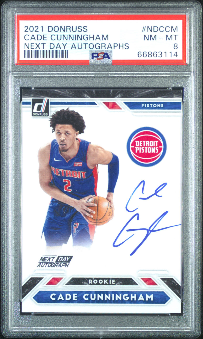 2021 Panini Donruss Next Day Autographs Cade Cunningham Next Day Autographs #NDCCM PSA 8 66863114