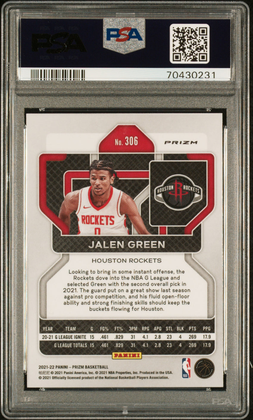 2021 Panini Prizm Jalen Green Silver Prizm #306 PSA 9 70430231