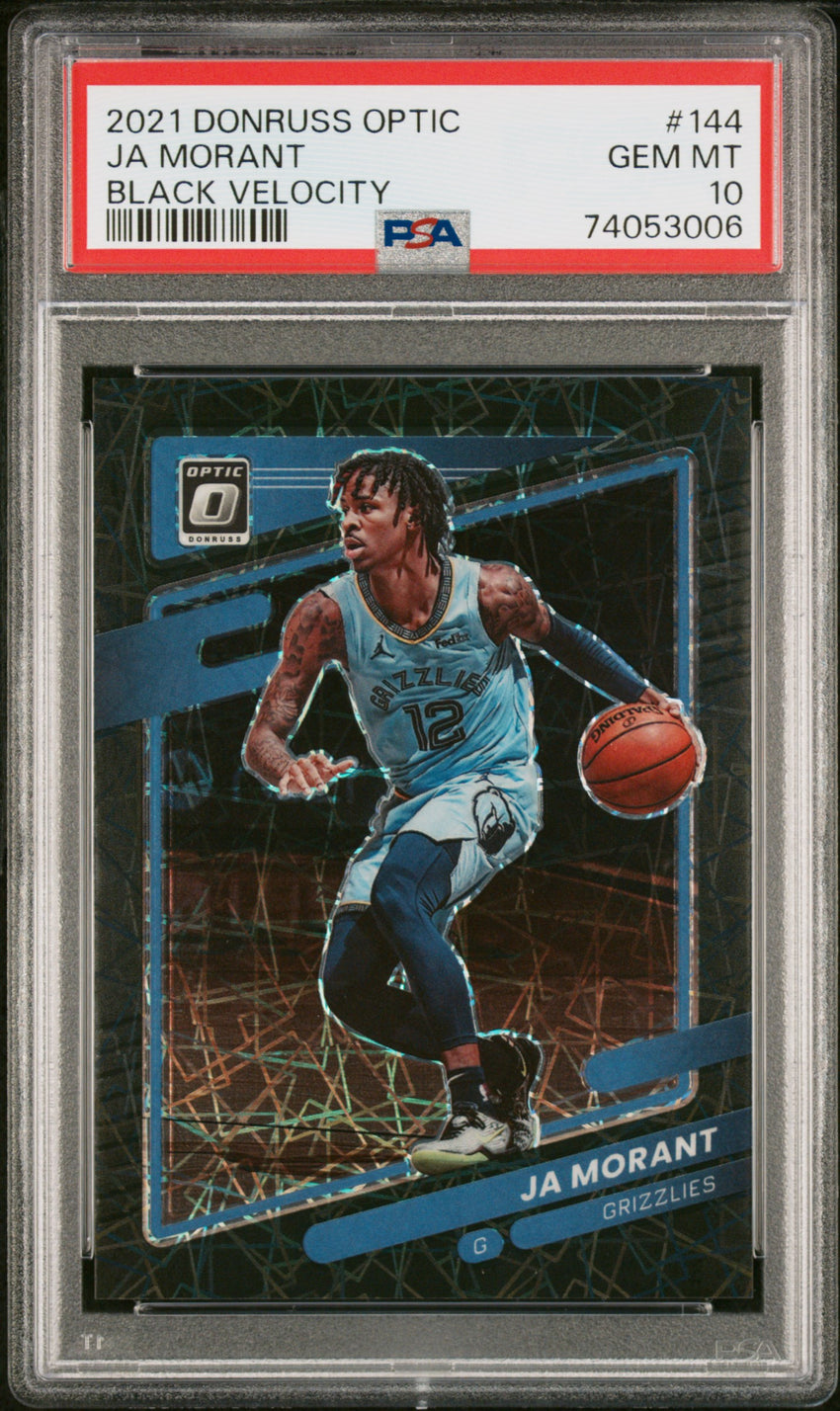 2021 Panini Donruss Optic Ja Morant Black Velocity #144 PSA 10 74053006