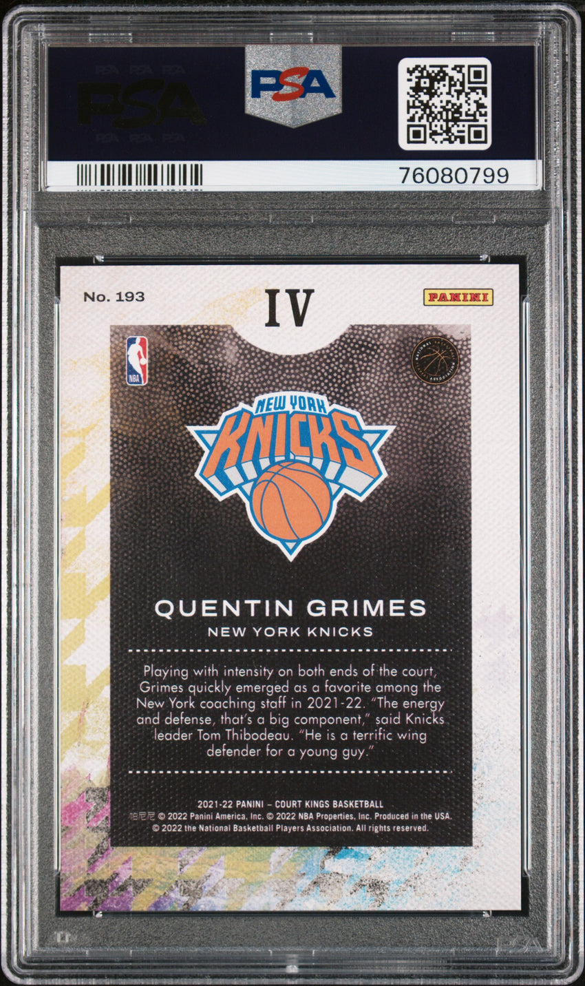 2021 Panini Court Kings Quentin Grimes #193 PSA 9 76080799