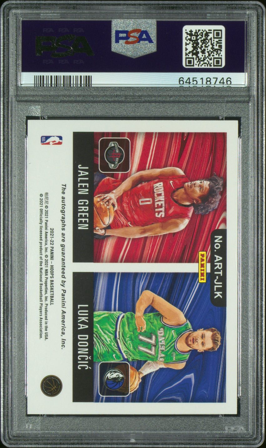 2021 Panini NBA Hoops Hoops Art Signatures J.Green/L.Doncic Hoops Art Signatures #JLK PSA 10 64518746