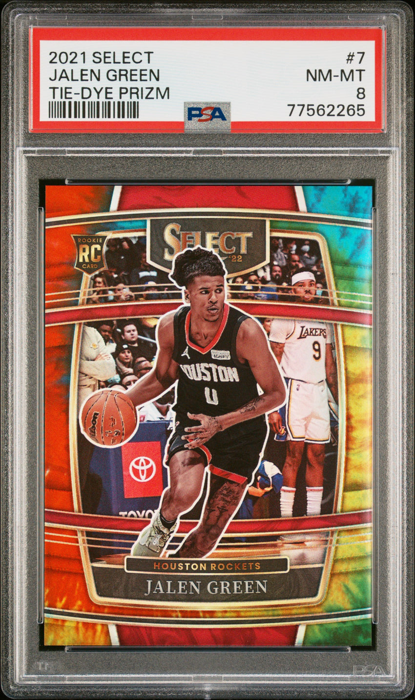 2021 Panini Select Jalen Green Tie-Dye Prizm #7 PSA 8 77562265