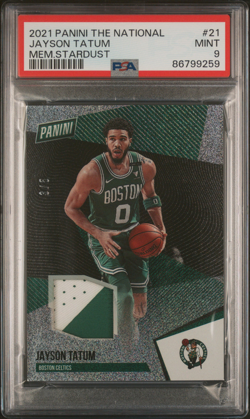 2021 Panini The National Jayson Tatum Mem.Stardust #21 PSA 9 86799259