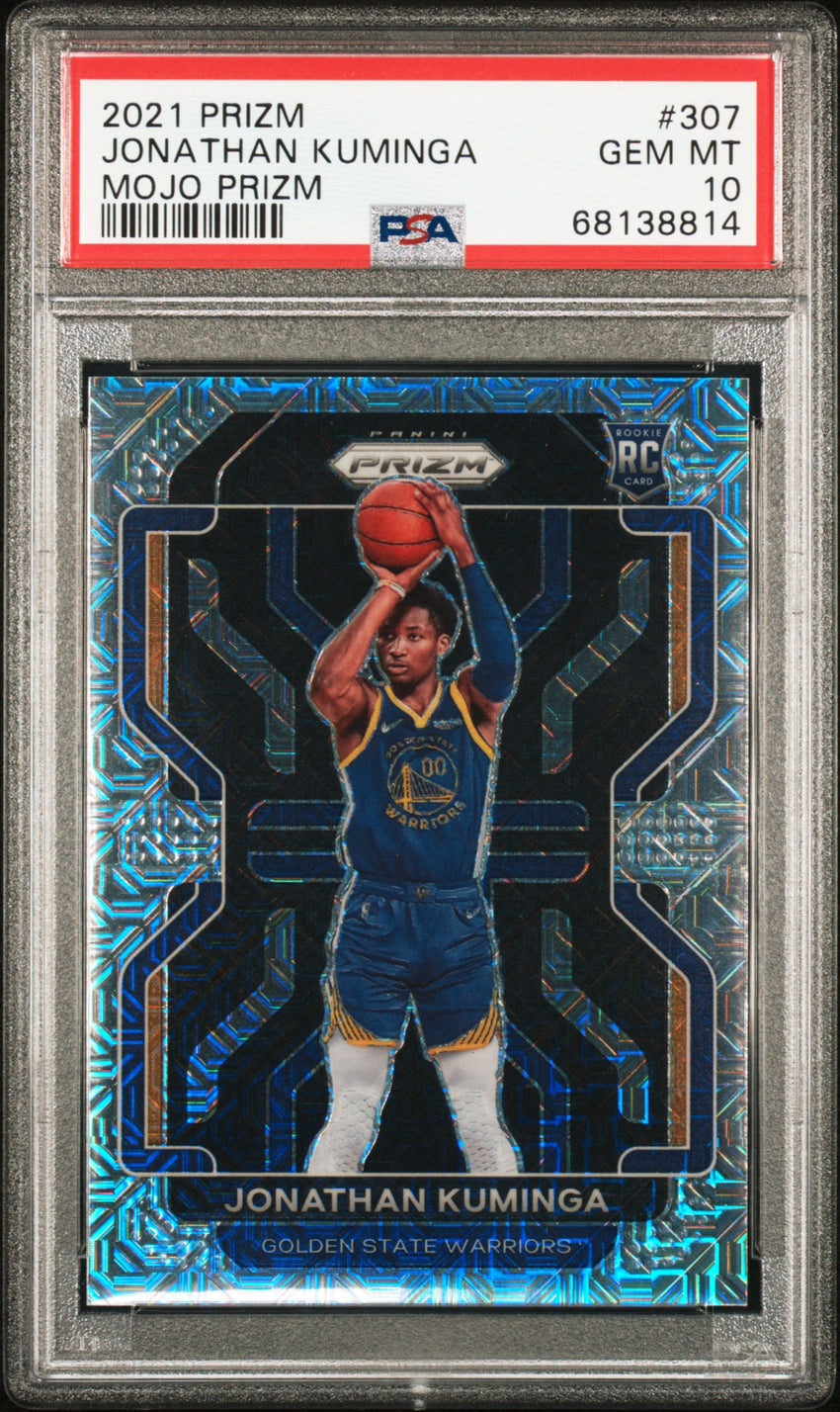 2021 Panini Prizm Jonathan Kuminga Mojo Prizm #307 PSA 10 68138814