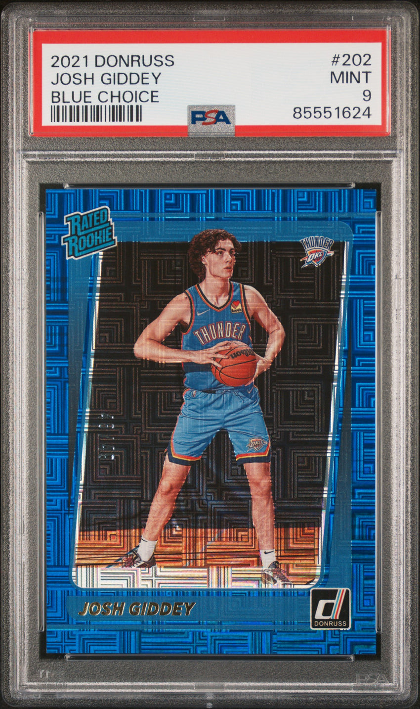 2021 Panini Donruss Josh Giddey Blue Choice #202 PSA 9 85551624