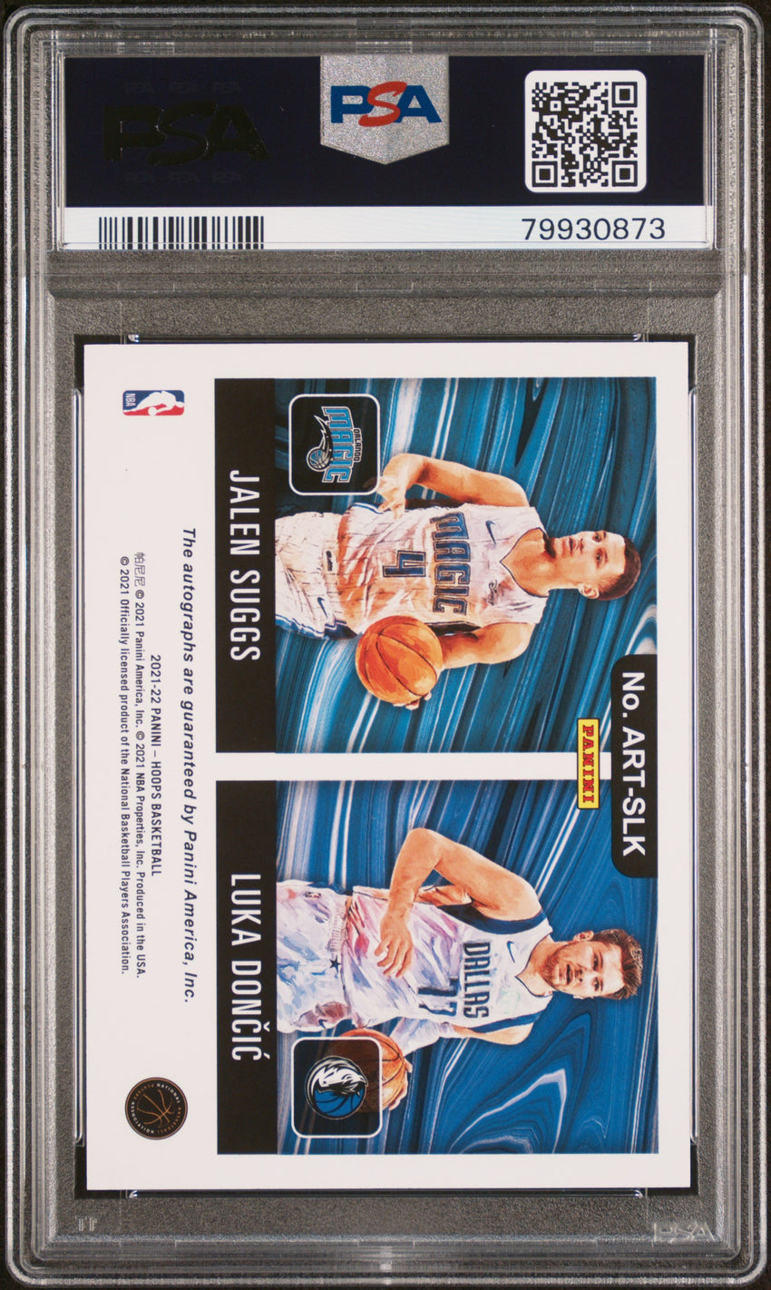 2021 Panini NBA Hoops Hoops Art Signatures J.Suggs/L.Doncic Hoops Art Signatures #SLK PSA 9 79930873