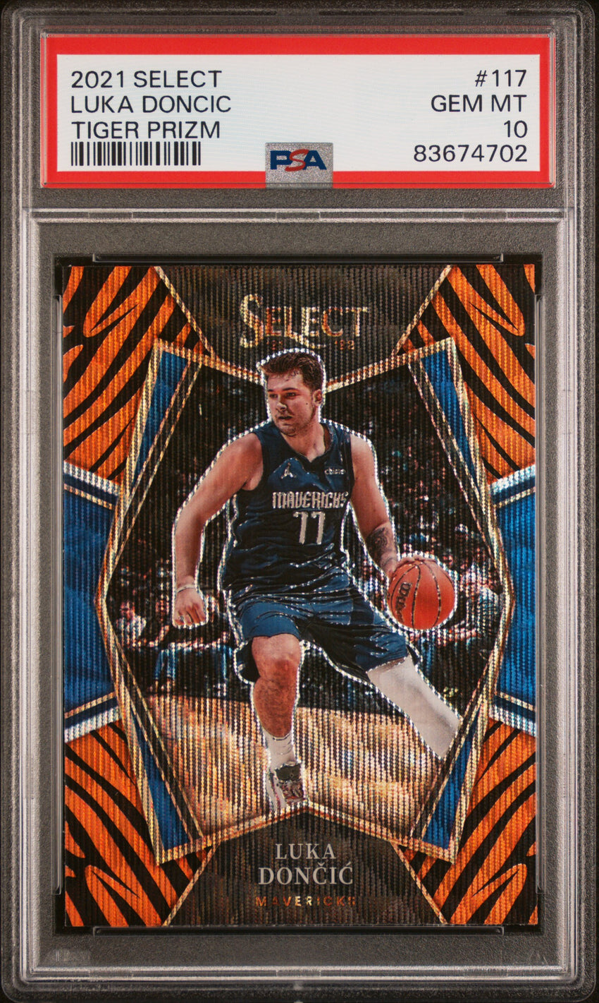 2021 Panini Select Luka Doncic Tiger Prizm #117 PSA 10 83674702