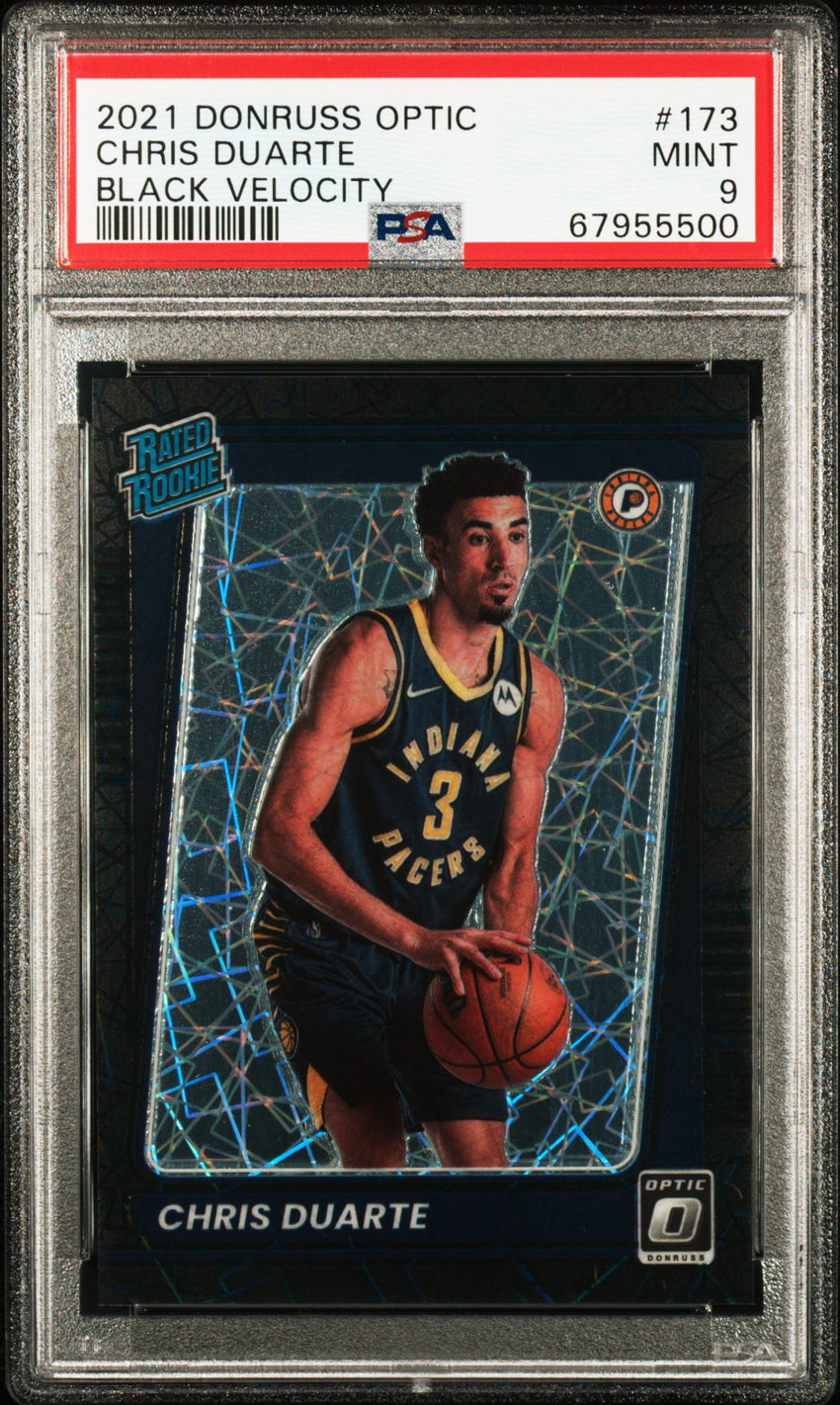 2021 Panini Donruss Optic Chris Duarte Black Velocity #173 PSA 9 67955500