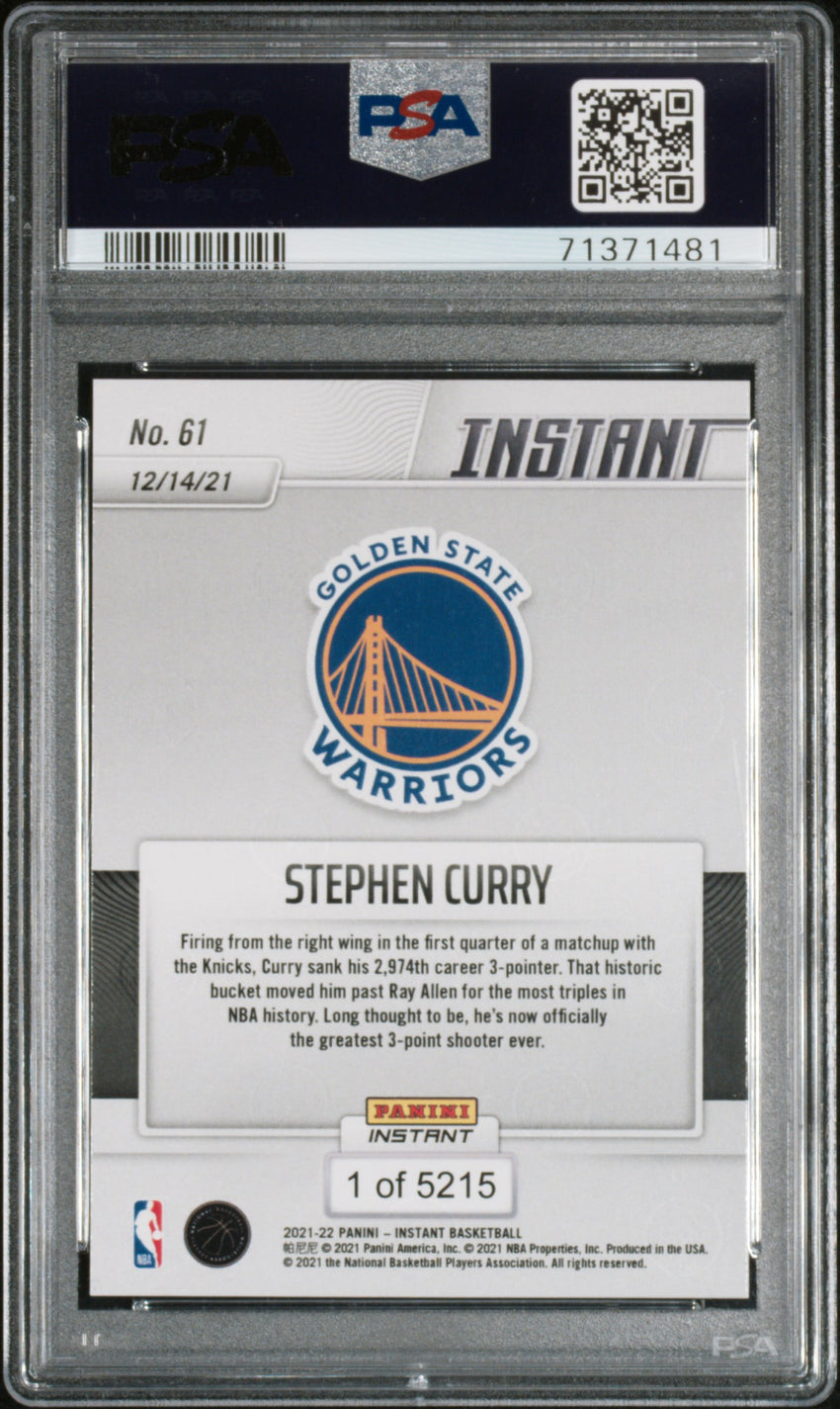 2021 Panini Instant Stephen Curry #61 PSA 10 71371481