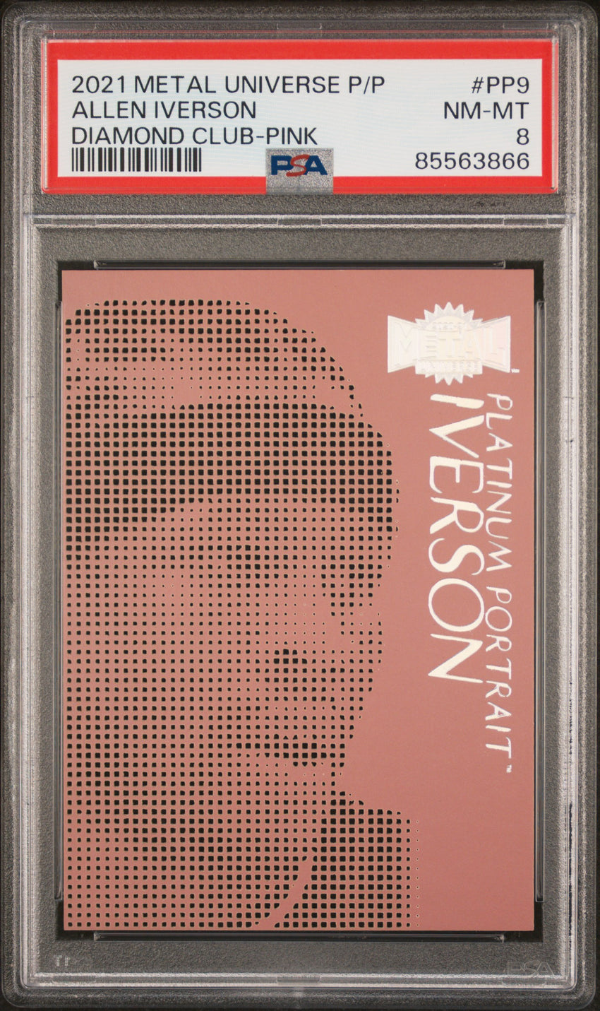2023 Upper Deck Metal Universe Platinum Portraits Allen Iverson Plt Portraits-Metallic Pink #PP9 PSA 8 85563866