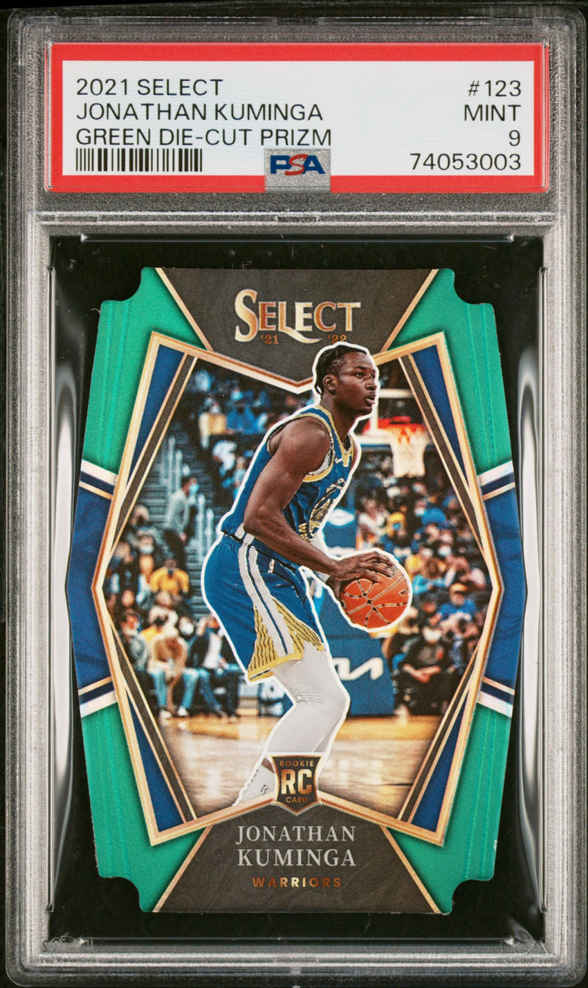 2021 Panini Select Jonathan Kuminga Green Die-Cut Prizm #123 PSA 9 74053003