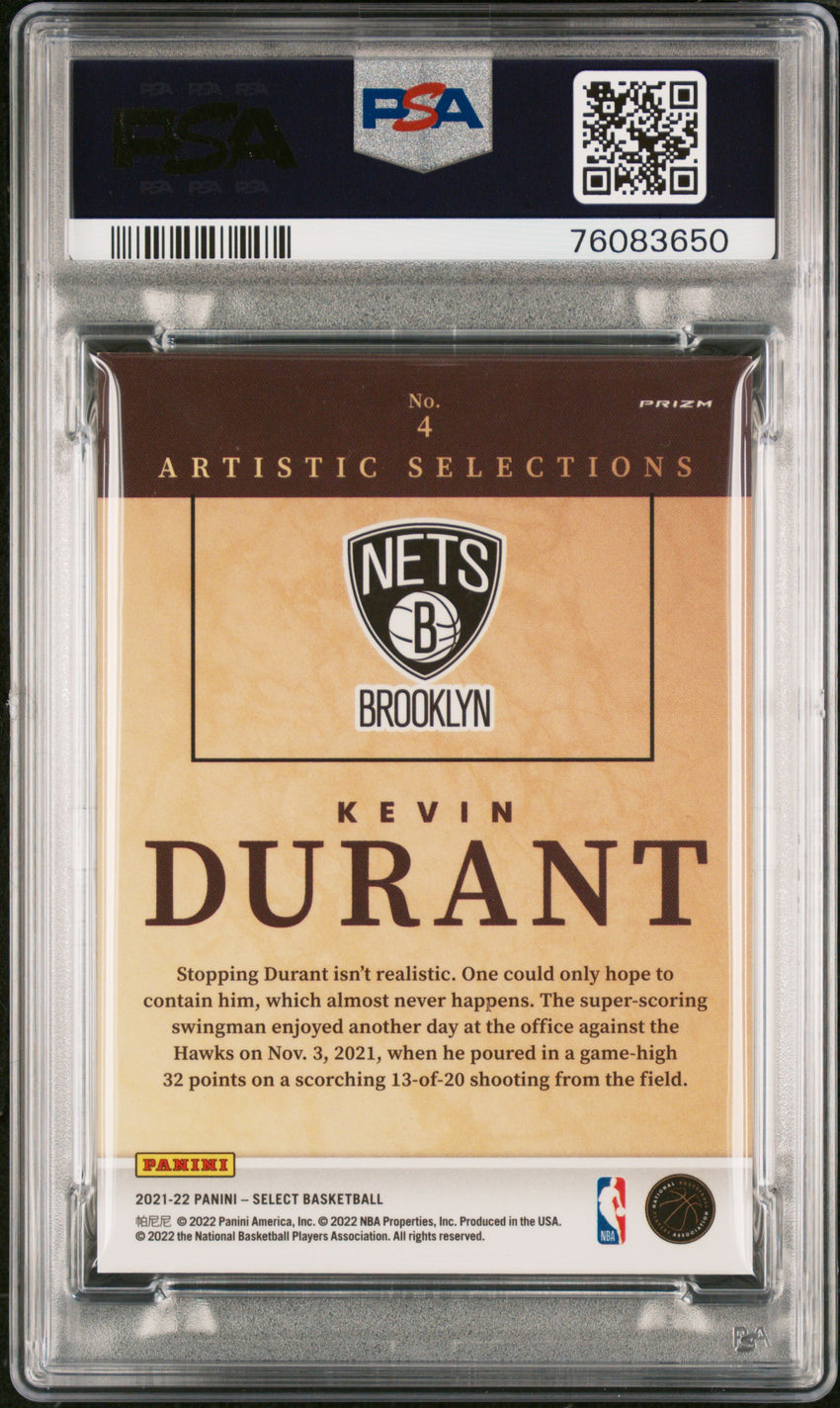 2021 Panini Select Artistic Selections Kevin Durant Artistic Selections #4 PSA 9 76083650
